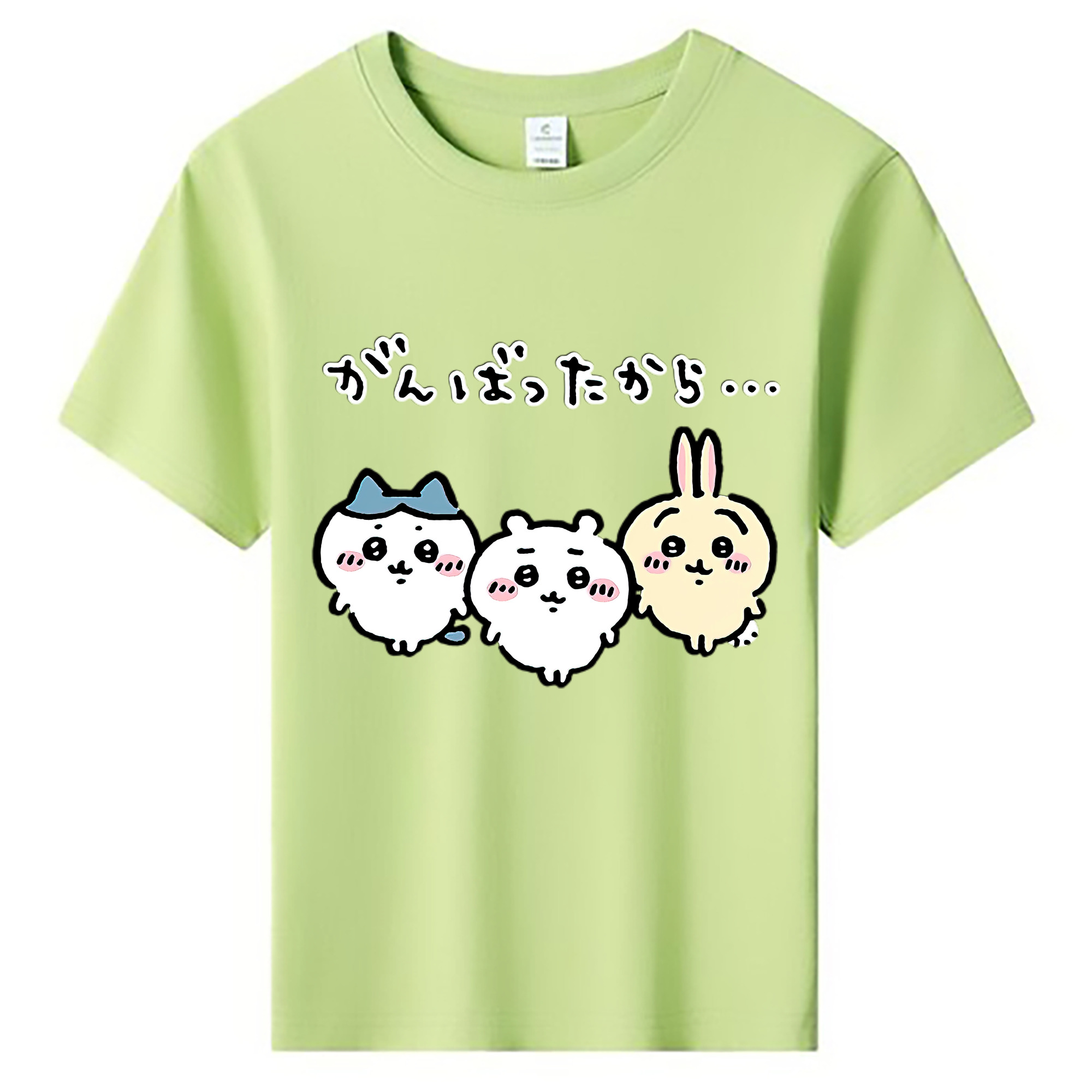 （画像用） ちいかわ ハチワレ Chii-kawa hachiware 綿100％キッズTシャツ（フロントプリント）